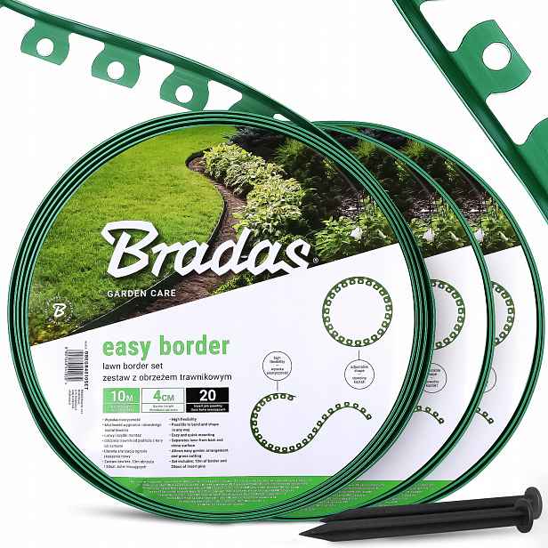 Trávníkový Lem 30 m 40 mm 60 x Kotvy Kolíky Upevňovací kolíky 18 cm Us-p