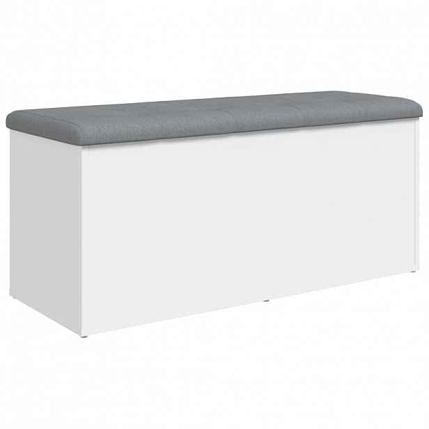 vidaXL Úložná lavice bílá 102 x 42 x 45 cm, dřevo