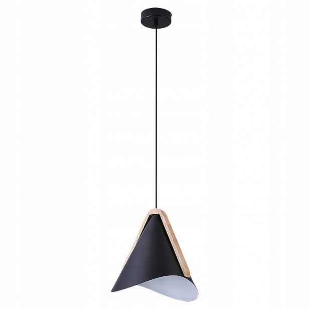 Černá závěsná lampa Neva s měkkým světlem nad stolem Rabalux