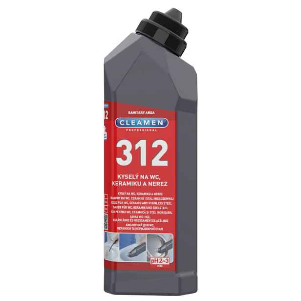 CLEAMEN 312 kyselý na WC, keramiku a nerez 750ml