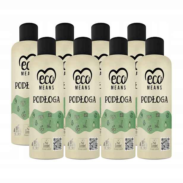 Ecomeans Podlaha Tekutý přípravek na mytí podlahy, každodenní efekt bez šmouh 950 ml x8