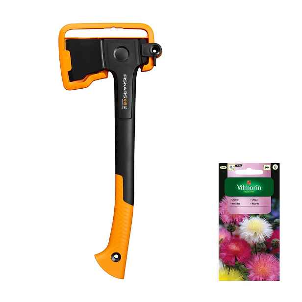 Fiskars X-series X18 S Malá tesařská sekera na dřevo +dárek semena