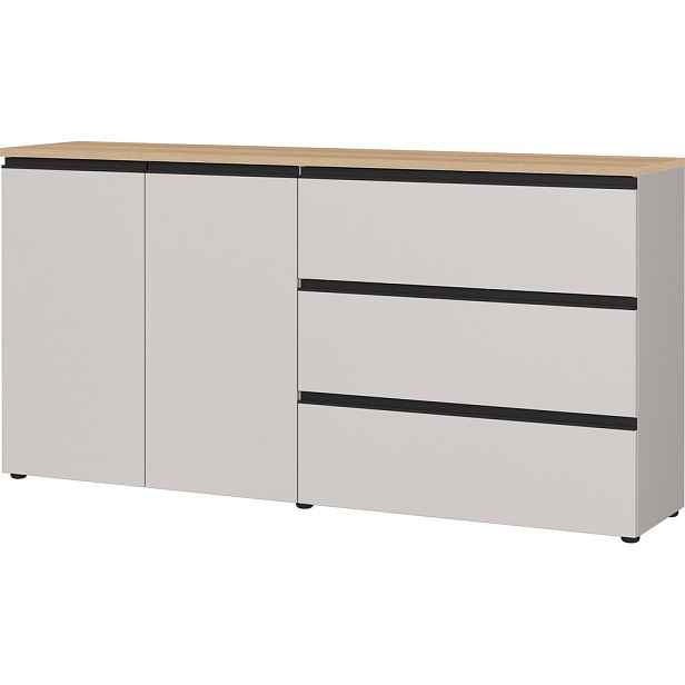 Šedobéžová/ve světle přírodní barvě komoda 180x91x41 cm Cormano – Germania