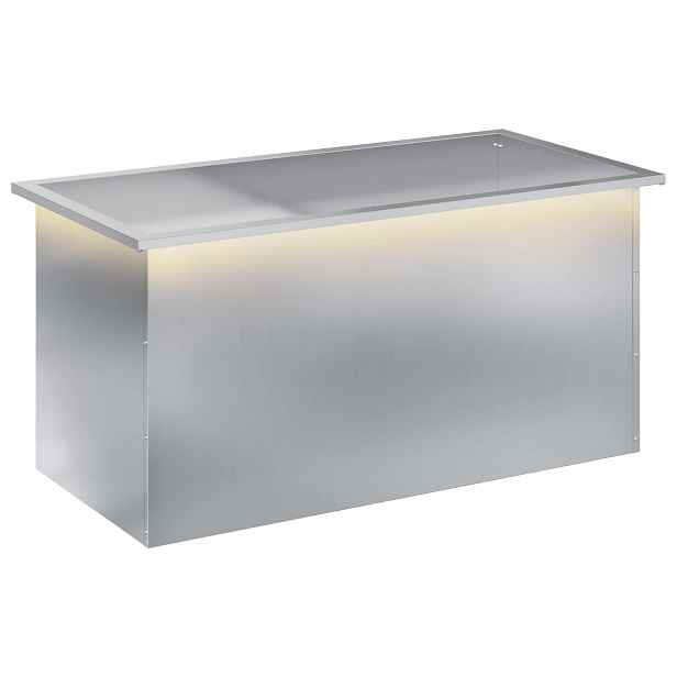 vidaXL Zahradní truhlík s LED osvětlením Stříbrná 50 × 100 × 48 cm