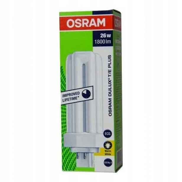 10x zářivka Osram Dulux T/e Plus 4P 26W/830 1800lm GX24q-3 teplá bílá