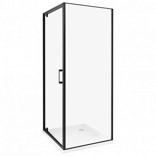 Beliani SPRCHOVÝ KOUT 70/70/185 cm Černý Darli