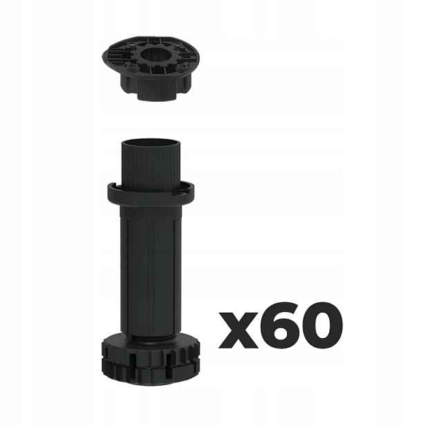 Regulovatelná noha Camar Smile "100" (95–120 mm), 300 kg s patkou 60 ks Avanti