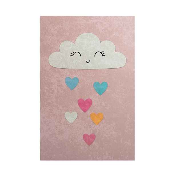 Růžový pratelný dětský koberec 140x190 cm Clouds – Mila Home