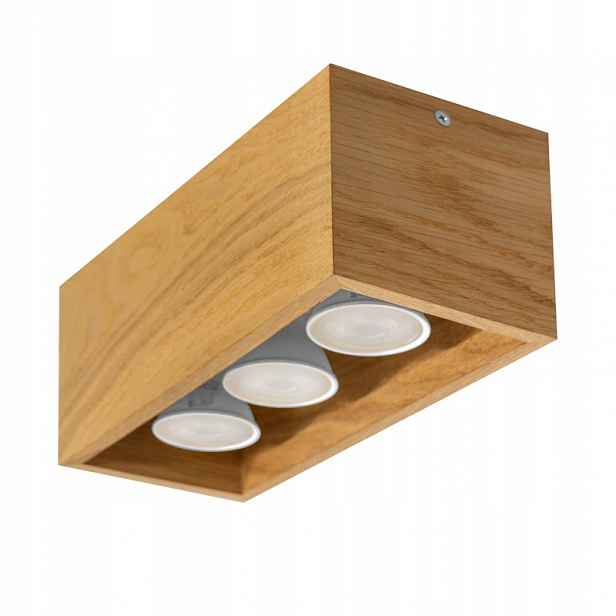 Spot Stropní Svítidlo na omítku Led Dubová lampa GU10 Halogenová 27x10 CM