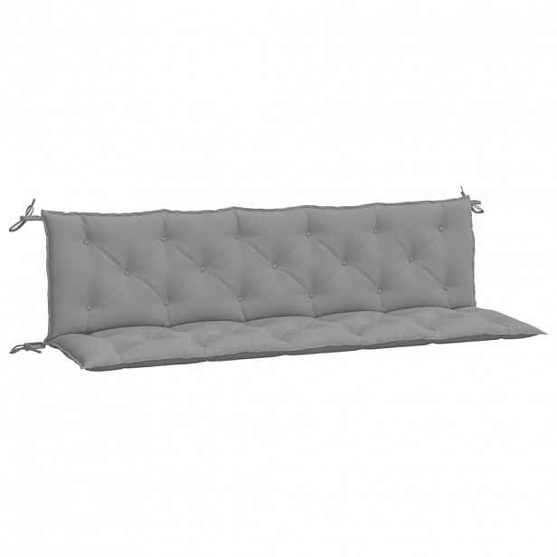 vidaXL Podušky na zahradní lavici 2 ks šedé 180x50x7 cm látka oxford