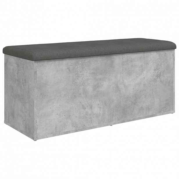 vidaXL Úložná lavice betonově šedá 102 x 42 x 45 cm kompozitní dřevo