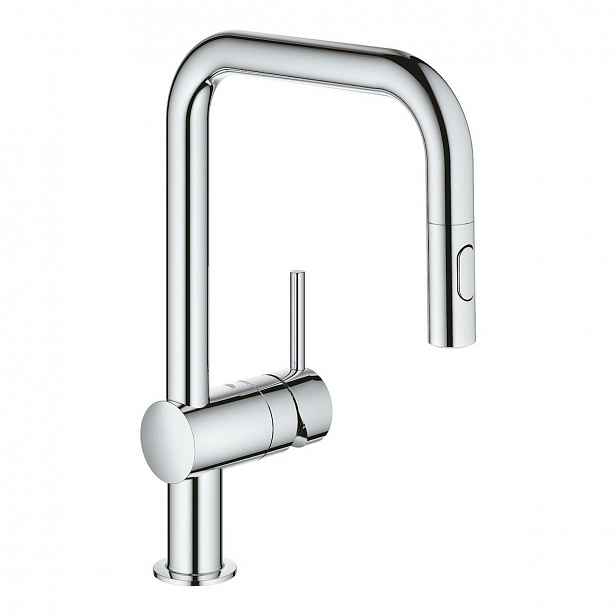 Dřezová baterie Grohe Minta s vytahovací sprškou chrom 32322002