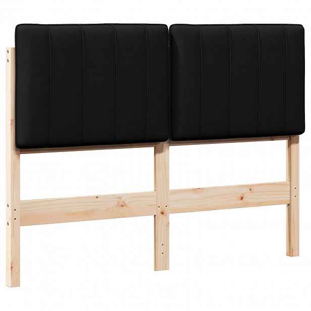 vidaXL Čalouněné čelo postele s čelo Hnědá a černá 120 cm