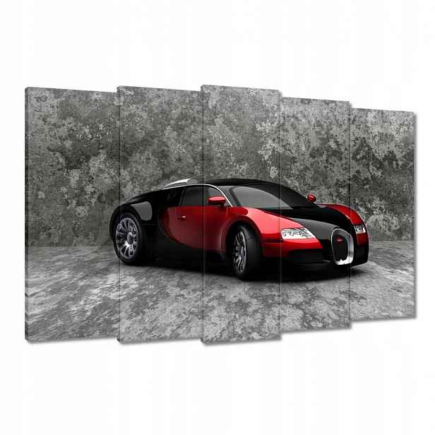 Obrazy 150x95 Bugatti Veyron Červená