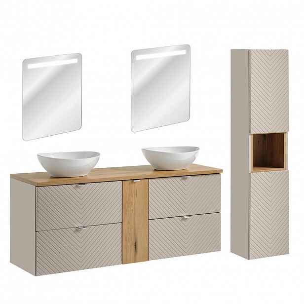 Petits-meubles KOUPELNOVÝ NÁBYTEK 140.4cm Manoa 2er-Set Kašmír