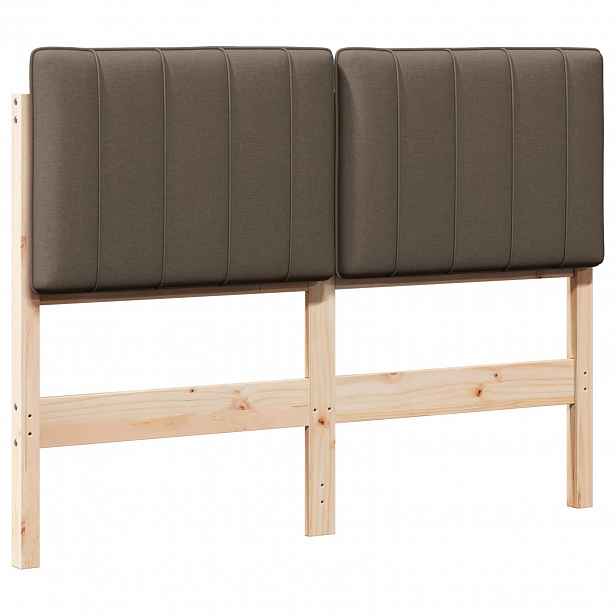 vidaXL Čalouněné čelo postele s čelo Hnědá a taupe 120 cm