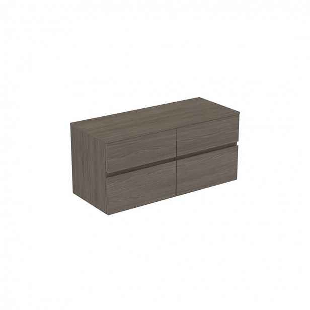 Ideal Standard Finesse - Umyvadlová skříňka, 120x51x56 cm, 4 zásuvky, Dark Elm E3437UR