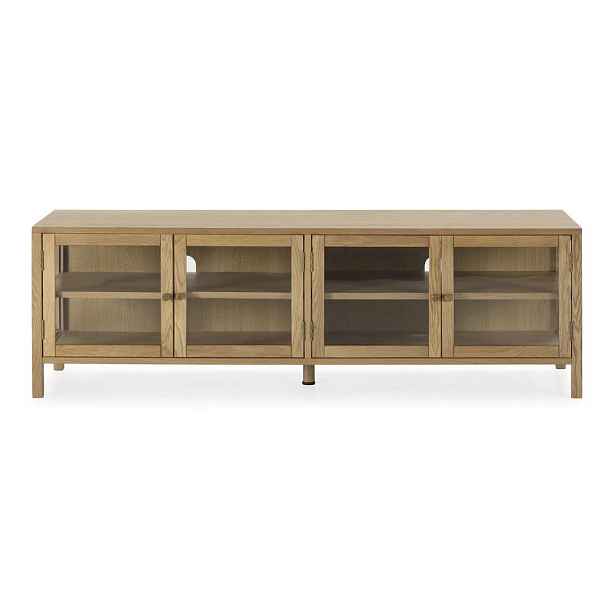TV stolek v dekoru dubu v přírodní barvě 160x50x40 cm Ceci – MOME