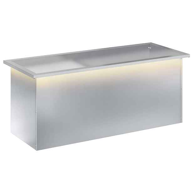 vidaXL Zahradní truhlík s LED osvětlením Stříbrná 40 × 100 × 40 cm
