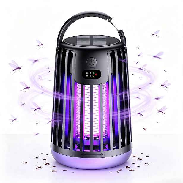 Výkonná Lampa Na Hmyz Solární Uv Led Usb Na Komáry, Mouchy, Insekty Baterka