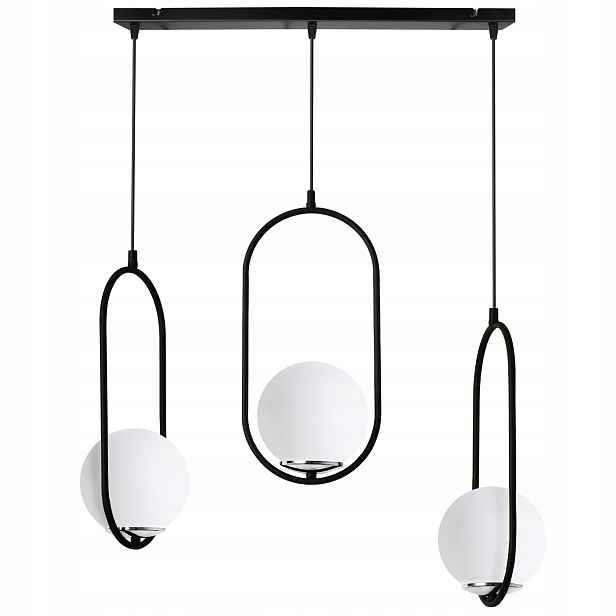 Závěsná Stropní Lampa Lustr Luna Skleněné Koule Obruč Do Kuchyně Obývacího Pokoje