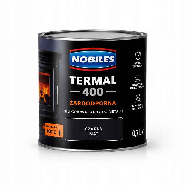 Barva barva Nobiles Termal 400 černá matná 0,7L