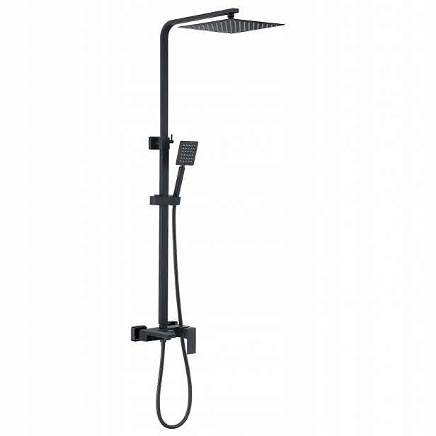 Dešťová sprcha s vanovou baterií Wezer PRO16B-02-BLACK