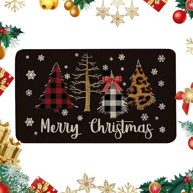 Vánoční rohožka do interiéru, s nápisem Merry Christmas, protiskluzová