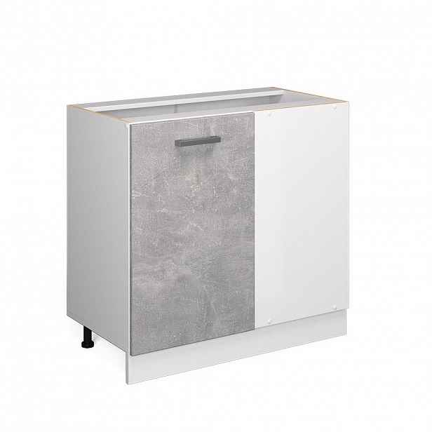 Vicco UNIVERZÁLNÍ ROHOVÁ SKŘÍŇ R-Line Beton 86 cm s dvířky, bez pracovní desky