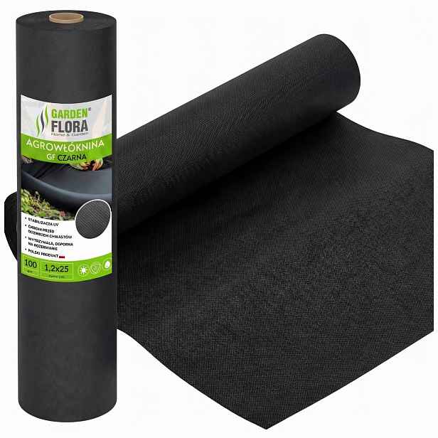 Agrotextilie Agro Gf proti plevelům 1,2 x 25 m černá na plevel Hrubá 100 g