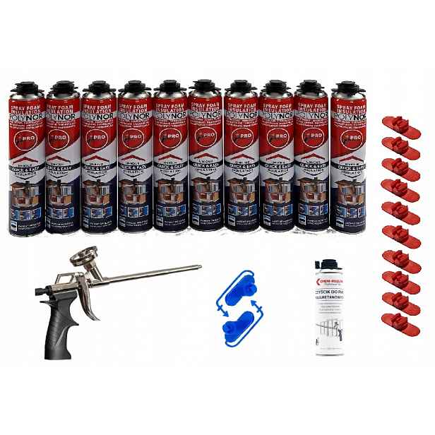Sprchová Izolace Polynor Startovací Sada 10 x pěna 750 ml Pistole