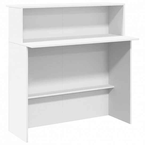 vidaXL Recepční stůl bílý 100 x 50 x 103,5 cm, z umělého dřeva