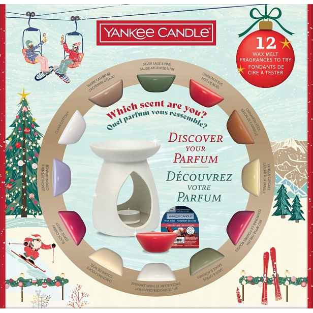 Yankee Candle Apres Ski, vánoční sada Aromalampa 12 voskových bonbónů