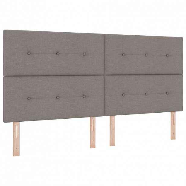 vidaXL Výškově nastavitelné čelo postele Taupe textil