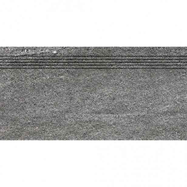 Schodovka Rako Quarzit tmavě šedá 30x60 cm reliéfní DCVSR738.1