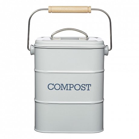 Šedý domácí kompostér Kitchen Craft Living Nostalgia,3 l