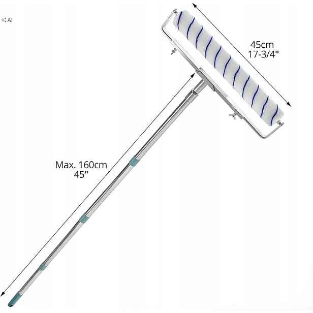 Velká sada malířských válečků – obsahuje 4 kolečka Qwork 45 cm