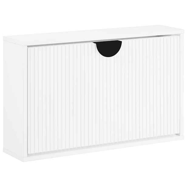 vidaXL Skříň na obuv VENRAY 70 x 17 x 43 cm Kompozitní dřevo Bílá