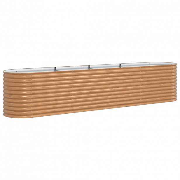 vidaXL Vyvýšený záhon Hnědá 400 x 80 x 81 cm Ocel