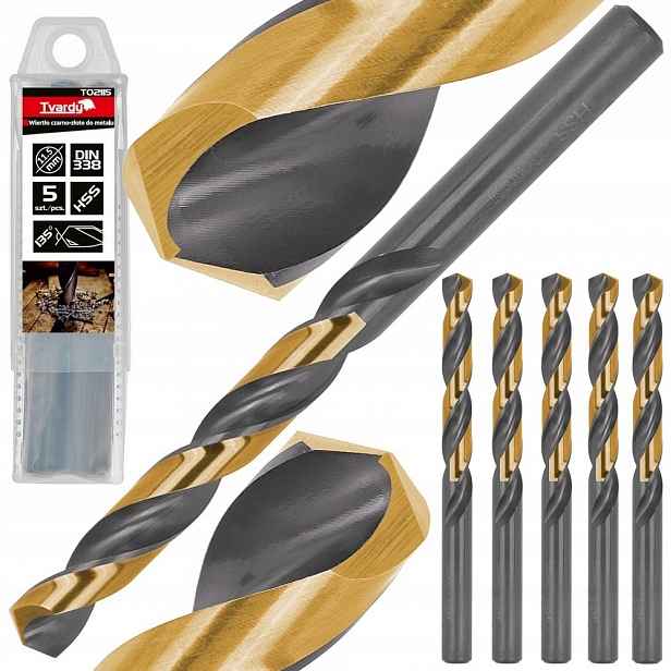 5KUSŮ Vrtáků Do Kovu Hss 11.50 MM Sada Vrtáků Černo-zlatá