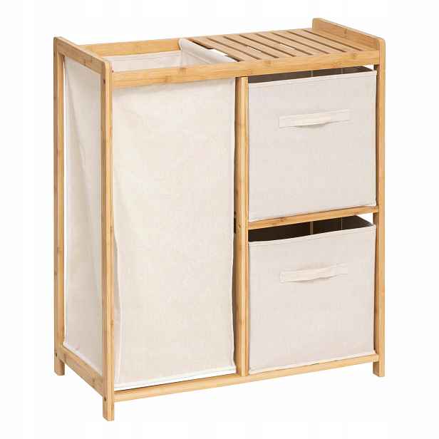 Koupelnový Regál Bambusový Koš Na Prádlo Tidy Box 66 X 33,3 X 78,5 CM