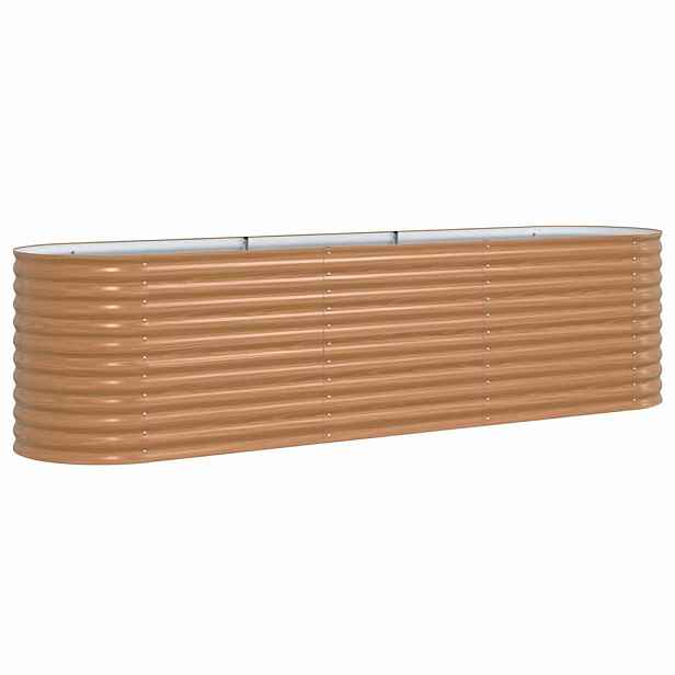 vidaXL Vyvýšený záhon Hnědá 320 x 80 x 81 cm Ocel