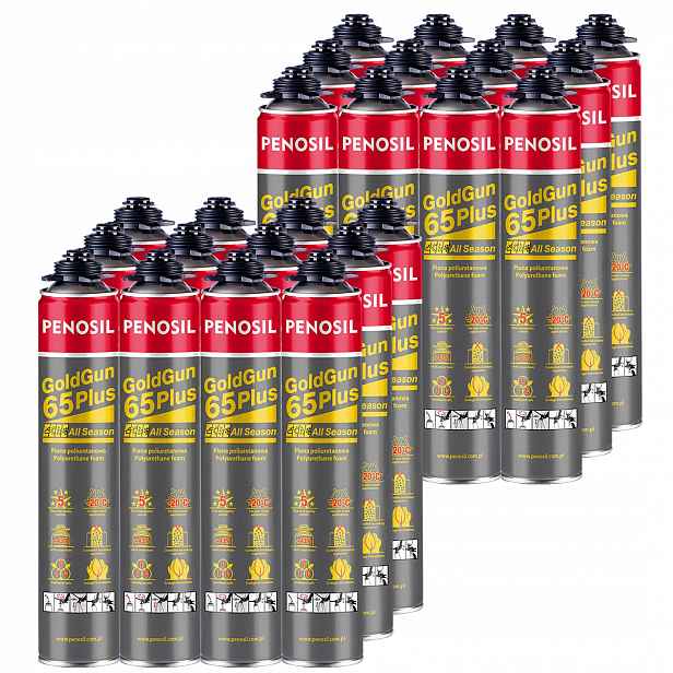 24x Montážní pěna Zimová Max Výkonná Gold Gun 65 Plus Penosil od -20'C