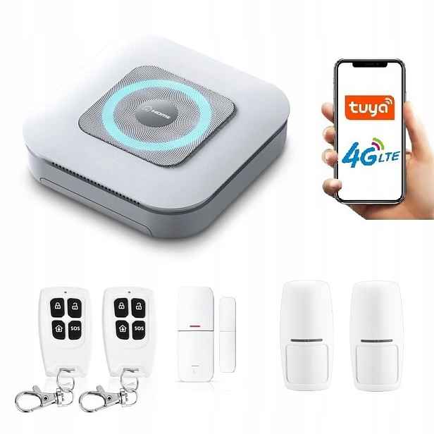 Alarmový Systém Siréna Gsm Tuya Smart V Polštině Na Sim Kartu 2xPIR