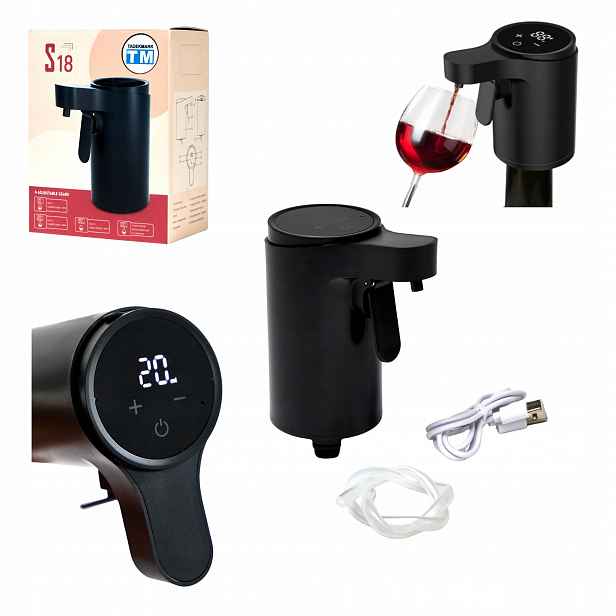 Dávkovač nalévač alkoholu elektrický automat 10-100 ml Dispenser Aerator
