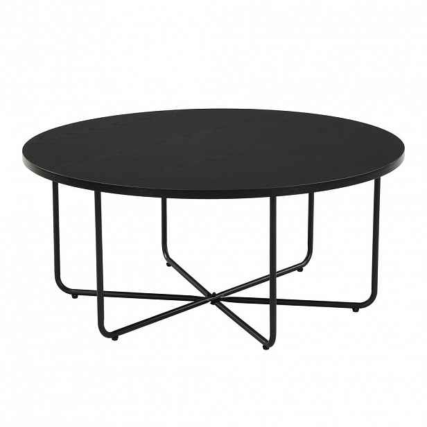 Livetastic KONFERENČNÍ STOLEK, černá, kov, kompozitní dřevo, 80/80/35 cm
