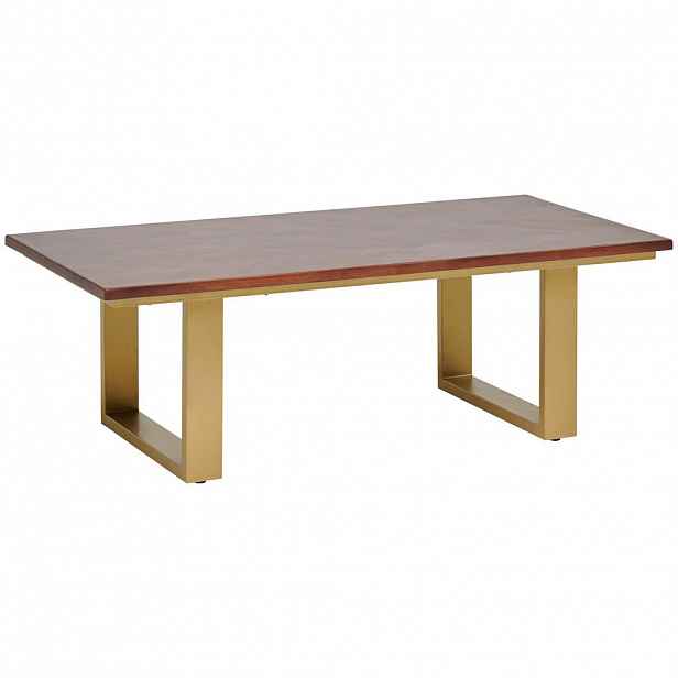 MID.YOU KONFERENČNÍ STOLEK, barvy zlata, barvy vlašských ořechů, dřevo, kov, 120/60/40 cm