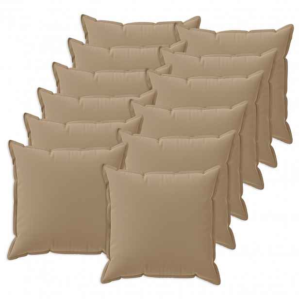 vidaXL Povlak na polštář 12 ks HOUTEN Taupe 50 x 50 cm Polyester