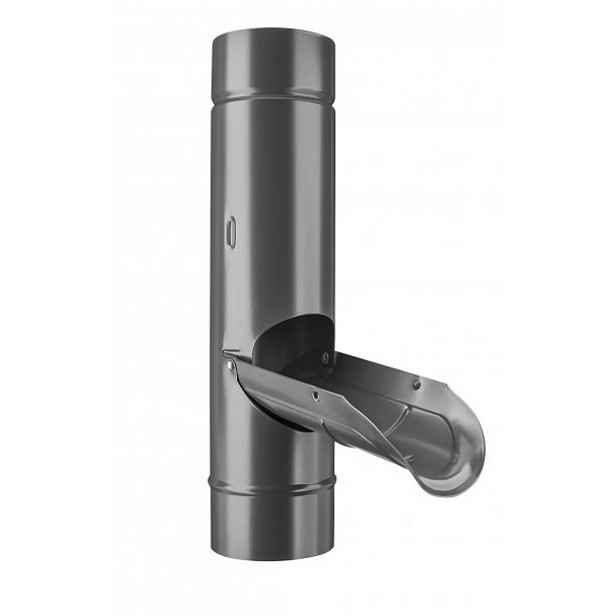 Výklopná odbočka do sudu 120 mm antracit Ral 7016