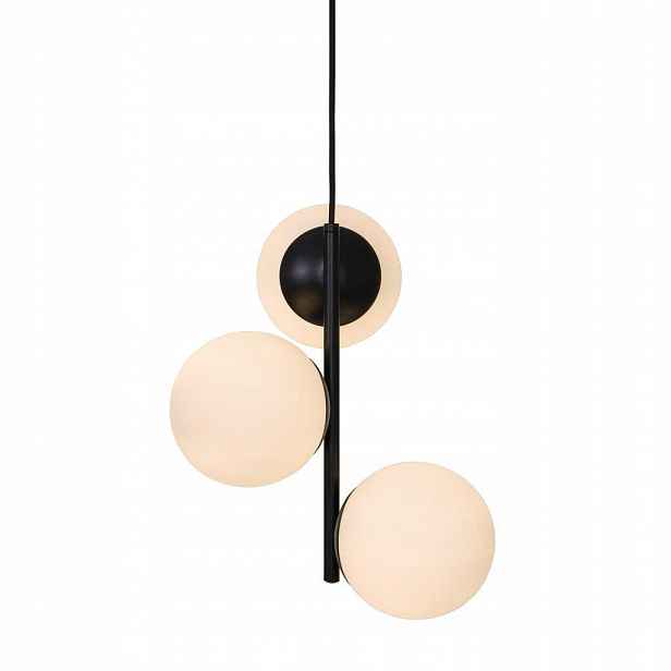 Závěsná lampa Lilly 3 x E14 černá sklo opál Nordlux